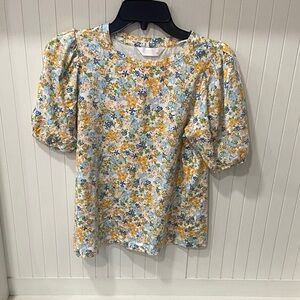 LC Lauren Conrad Floral Print Top